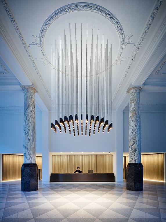 Main reception with feature chandelier